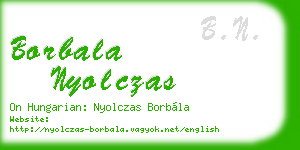 borbala nyolczas business card